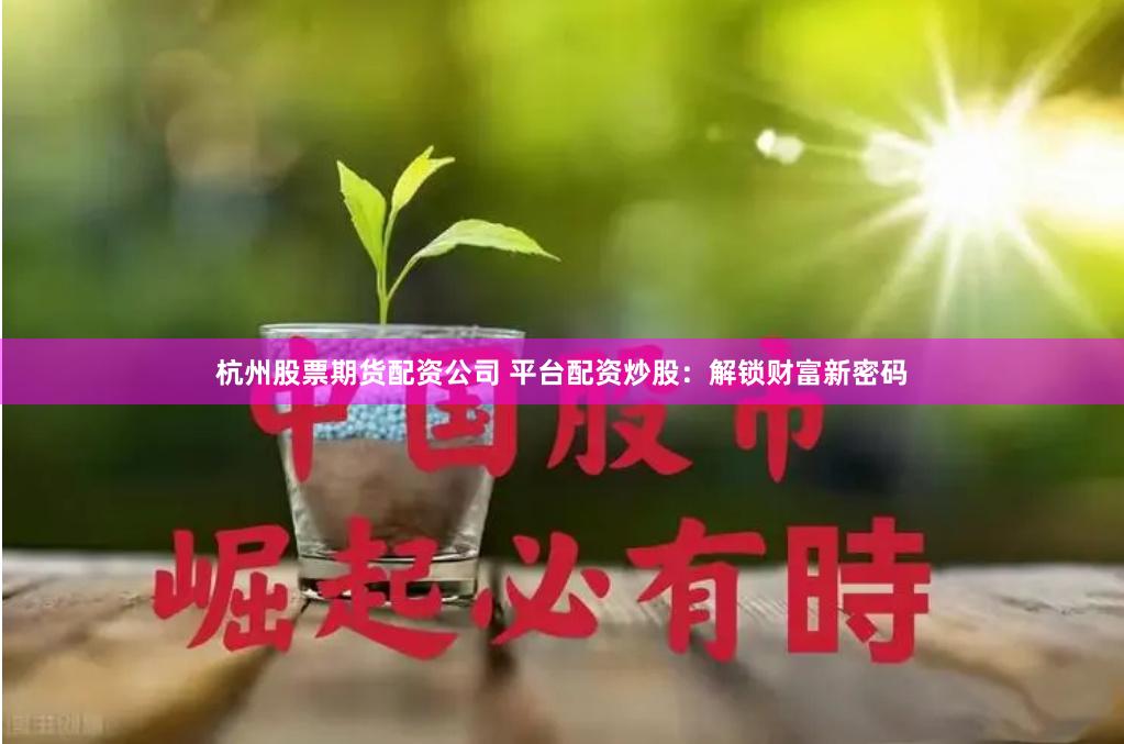杭州股票期货配资公司 平台配资炒股：解锁财富新密码