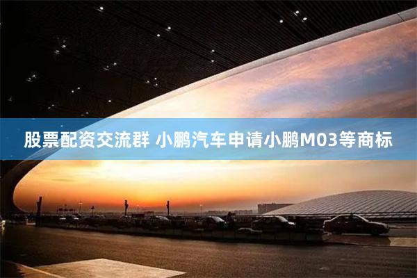 股票配资交流群 小鹏汽车申请小鹏M03等商标