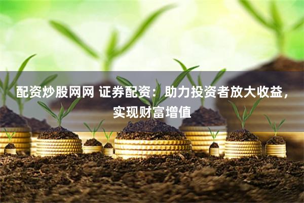 配资炒股网网 证券配资：助力投资者放大收益，实现财富增值